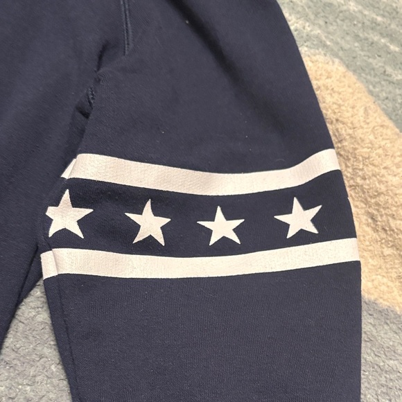 Navy Half-Zip Sweatshirt with White Accents - Picture 4 of 6